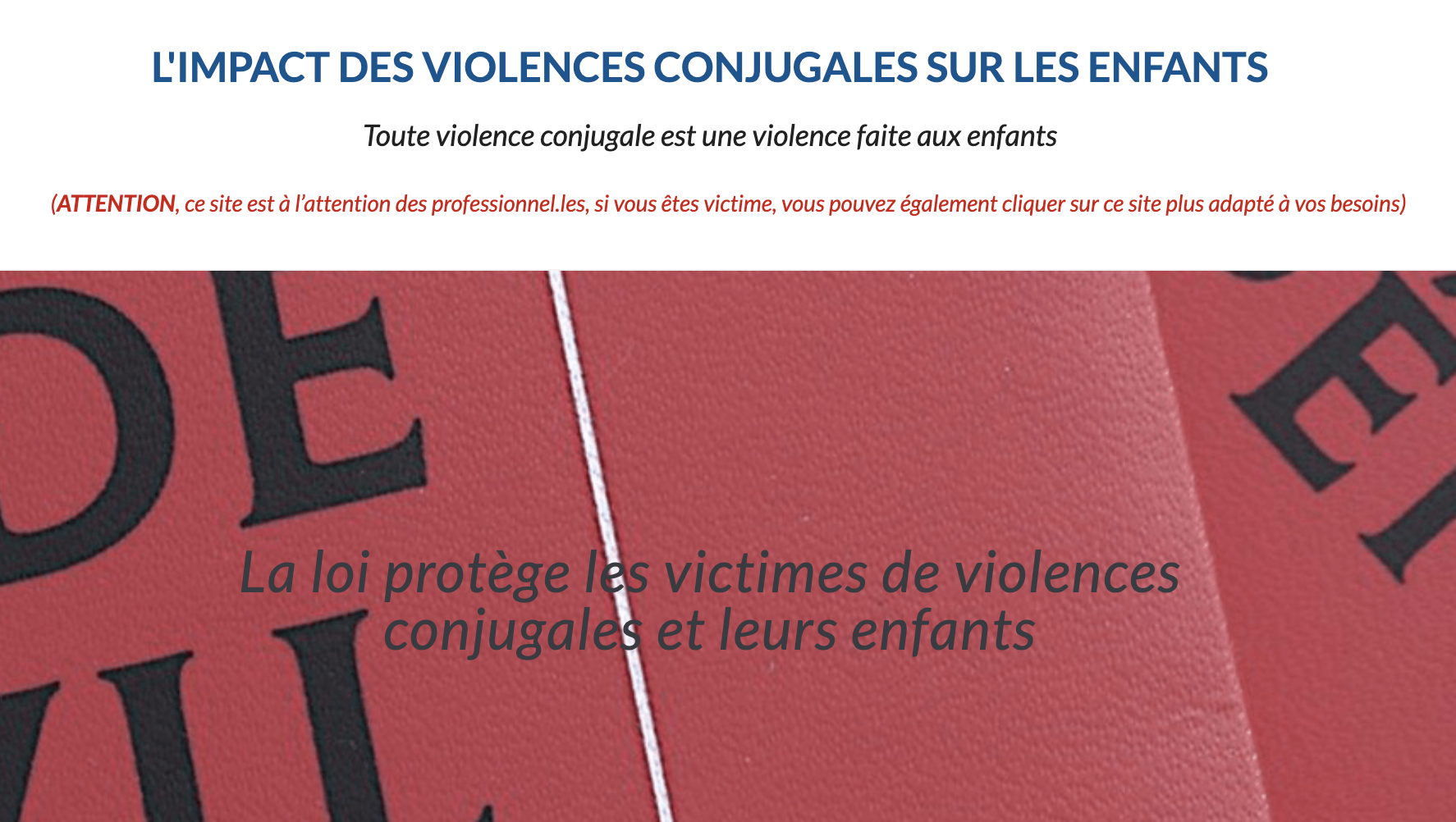 Site www.violencesconjugales-enfants.fr